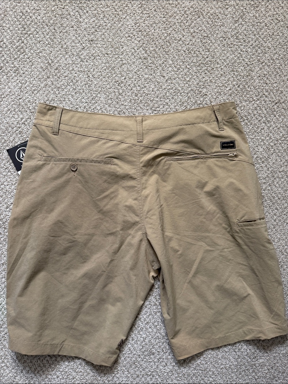 Volcom Men's Khaki Casual Shorts - Picture 3 of 3
